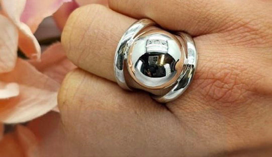 Solid Sterling Silver Ball Ring