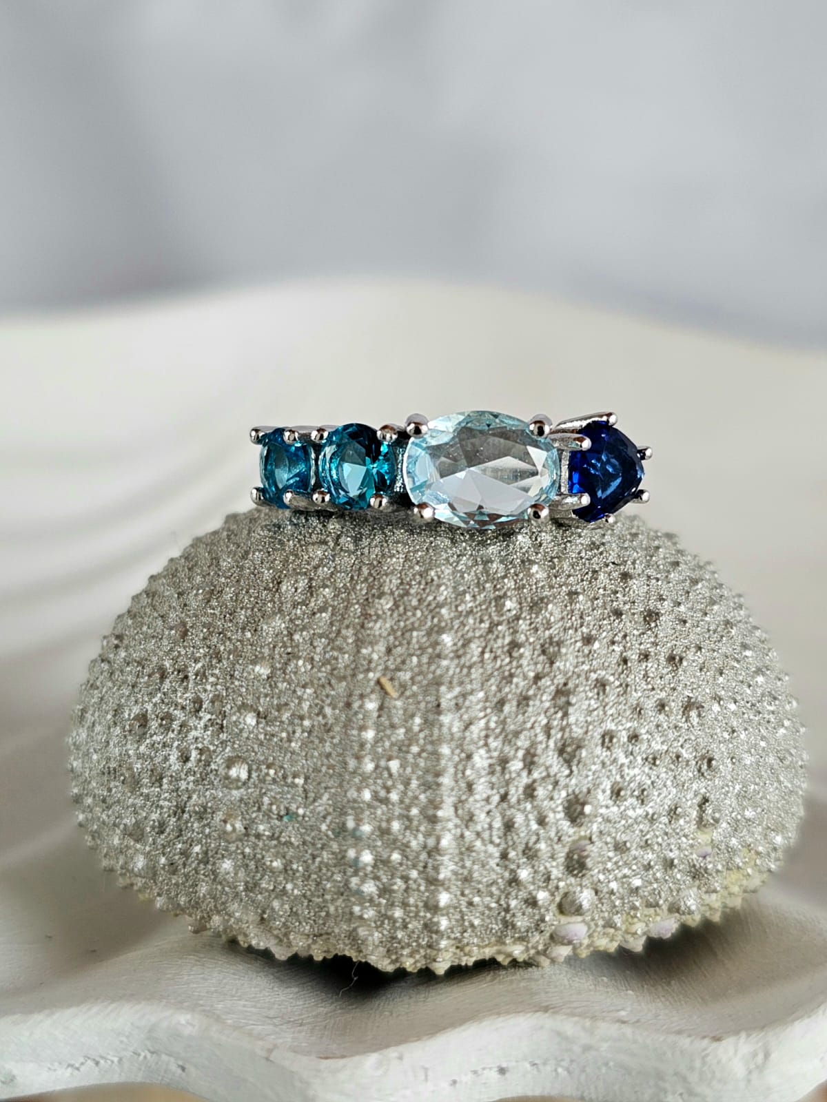Stunning Shades Of Blue Cubic Zirconia Rings