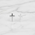 silver Cross stud earrings - Terciany 