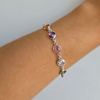 Soft Coloured Cubic Zirconia Bracelet - Terciany 