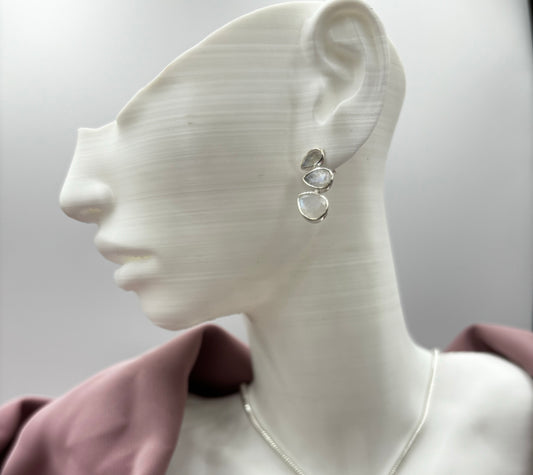 Stunning Semi precious moonstone earrings