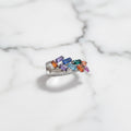 Stacks Of Rainbow Baguette Stones Ring