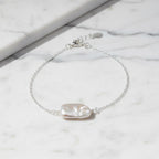 Tiny Rectangular Freshwater Pearl And Sterling Silver Bracelet - Terciany 