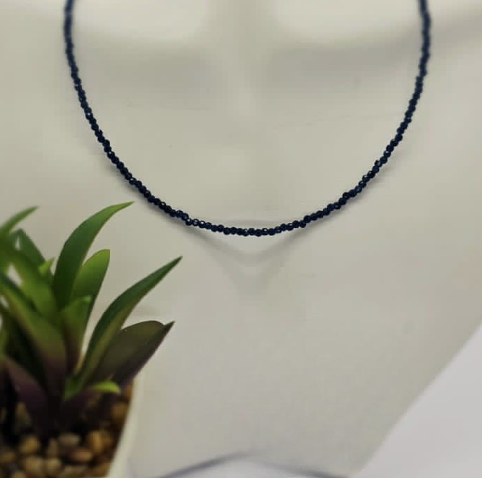 Stunning Blue Sapphire semi Precious stone necklace