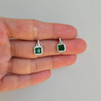 Green Cubic Zirconia Studs