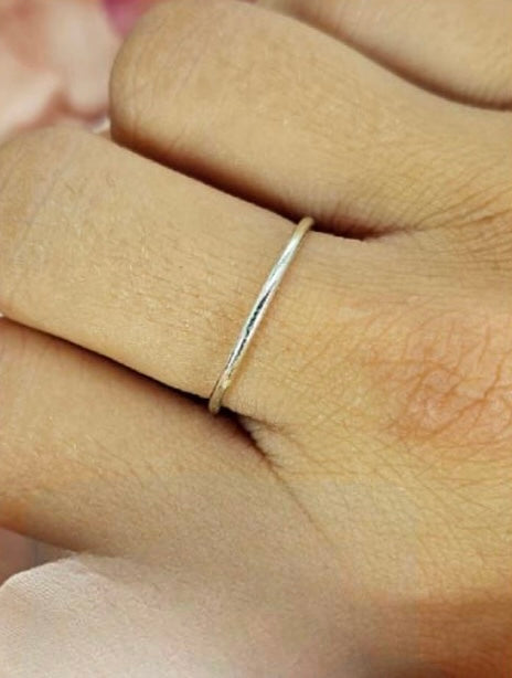 2 mm Sterling silver band