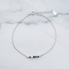 Bracelet With Rainbow Coloured Cubic Zirconia Detail