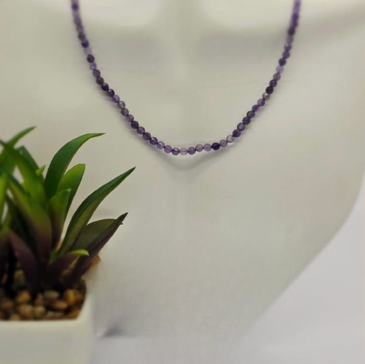 Stunning Amethyst semi precious stone necklace