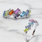 Baguette Rainbow Ring - Terciany 