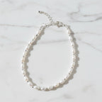 Pearl bracelet with silver dots in between pearls - Terciany 