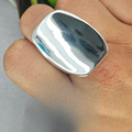 Sterling Silver Statement Rectangular Ring