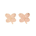 Ester Rose Gold Four-Leaf Clover Stud Earrings