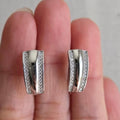 Sterling silver stud earrings - Terciany 