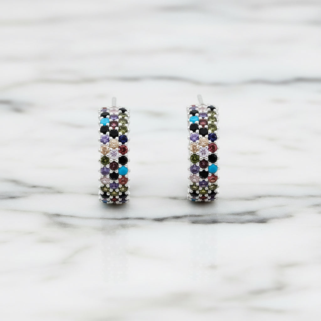 Colourful Hoop Earrings - Terciany 