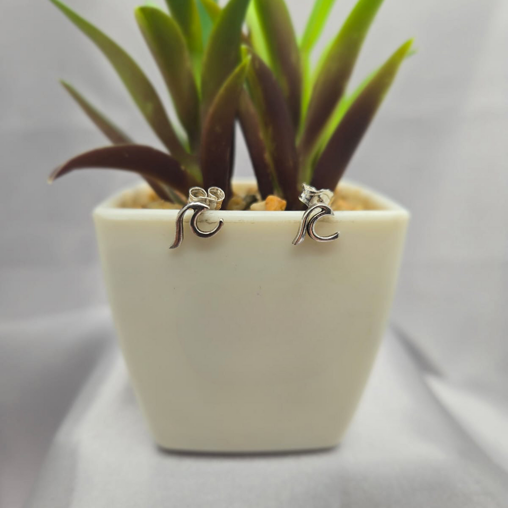 Sea Wave Stud Earrings