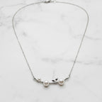 Beautiful Necklace With Bird On Branch And Freshwater Pearls - Terciany 