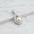 Pave Pearl pendant
