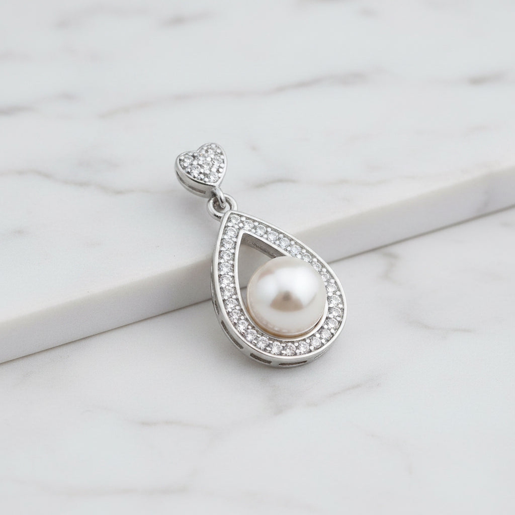 Pave Pearl pendant
