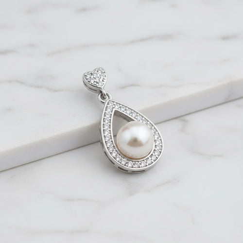 Pave Pearl pendant