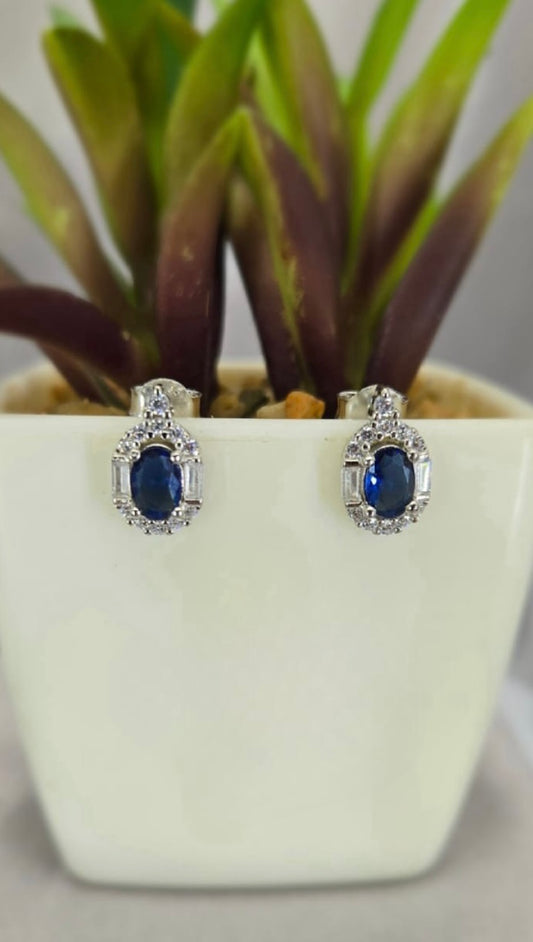 Blue stud earrings