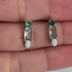 Shades of green stud earrings - Terciany 