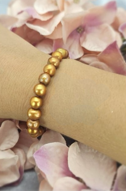 9 mm Gold Look Freshwater Pearl Bracelet