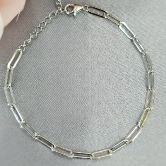 4X10Mm Sterling Silver Paperclip Bracelet - Terciany 