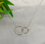 Large Interlinked Circle Necklace - Terciany 