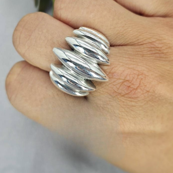 Sterling Silver Oval Bar Ring