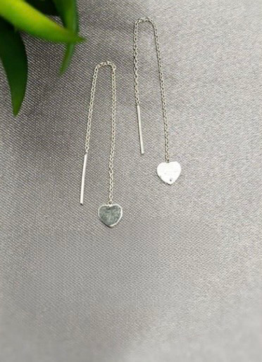 Hearts thread earrings