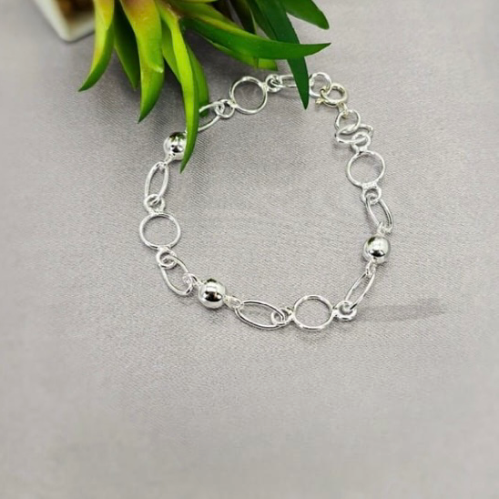 Stunning Link Bracelet With Ball Detail In Between