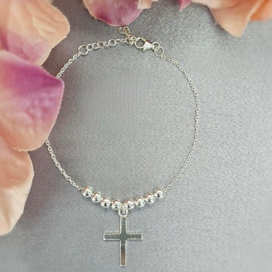 Tiny Balls And Cross Combination Bracelet