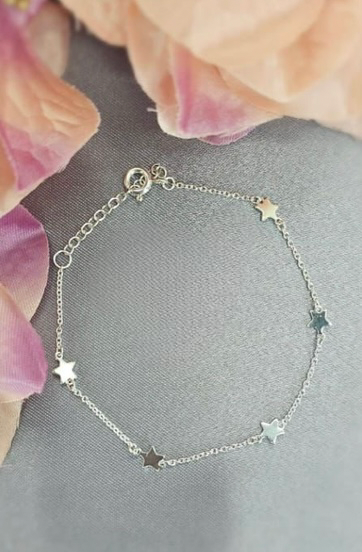 Sterling silver bracelet with little stars