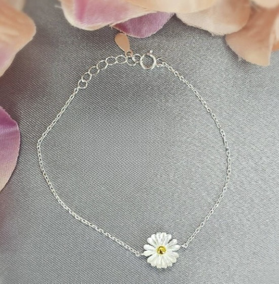 Silver Flower Bracelet