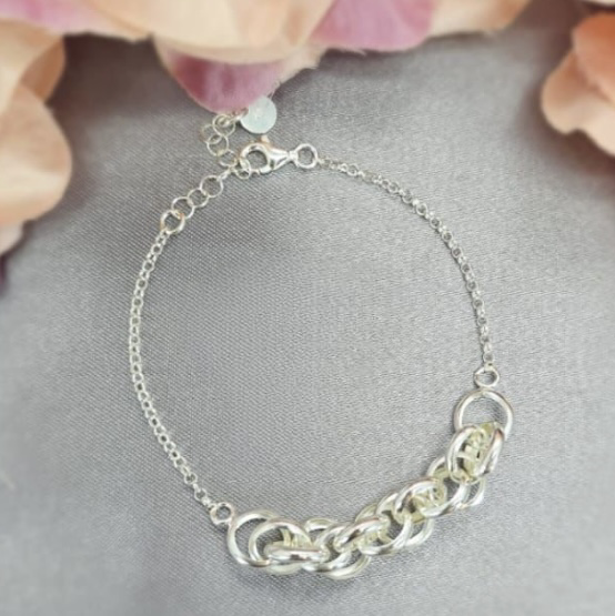 Sterling Silver Half Way Knotted Bracelet