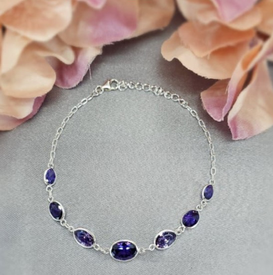 Purple Cubic Zirconia Bracelet