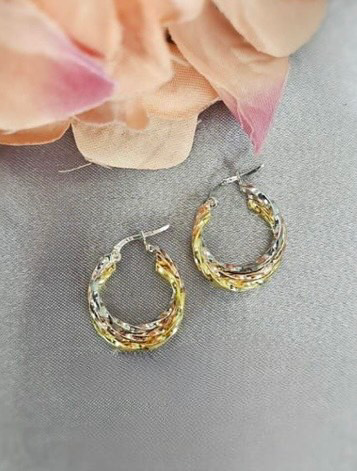 18x5mm three colour earrings