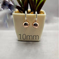 Sterling Silver Pretty Woman’S With 10 mm Rose Gold Balls - Terciany 