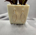 Rose Gold And Sterling Silver Rose Pedals Shaped Drop Earrings
