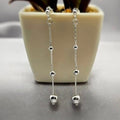 Sterling Silver Chain Drops With Three Balls