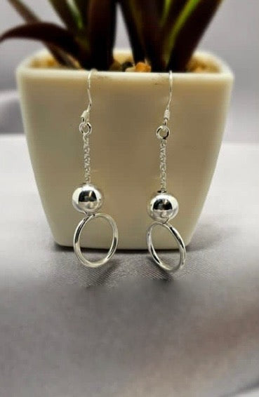 Ball Ring Hanging Earrings