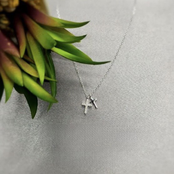 Necklace with big and small cross