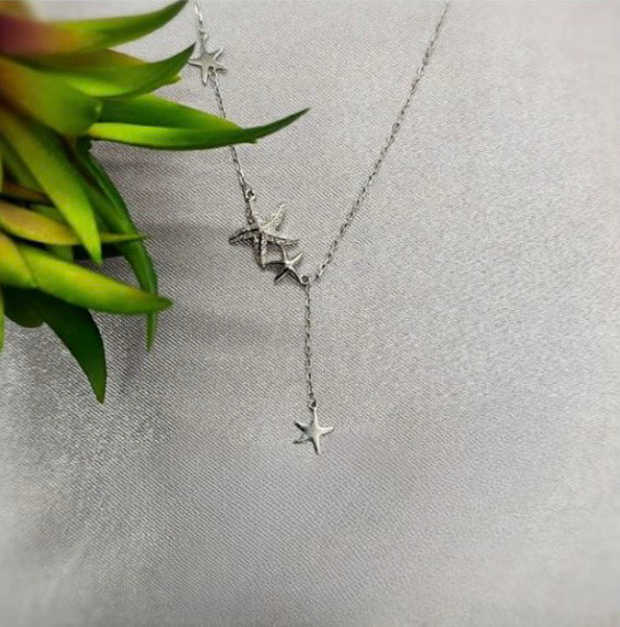 Sterling Silver Necklace With Starfish Detail