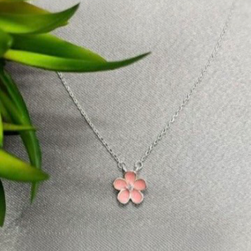 Pink Flower Necklace