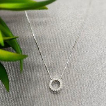 Necklace With Bling Circle