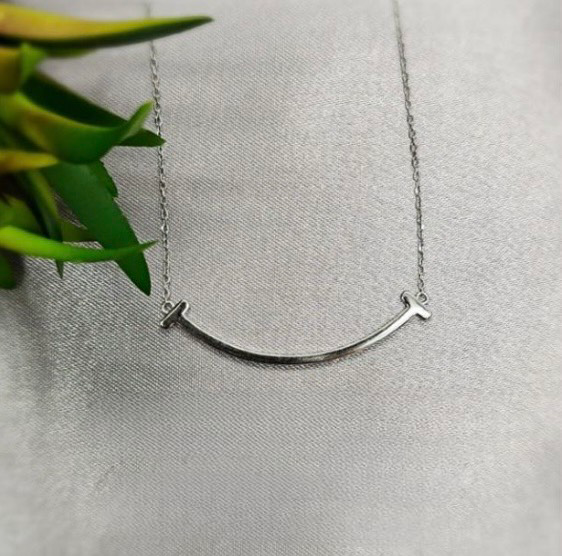 Sterling Silwer Chain With Smileys Horizontal Bar