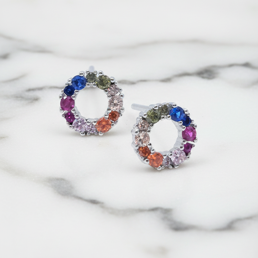Colourful Circle Stud - Terciany 