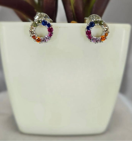 9 mm Colourful circle stud