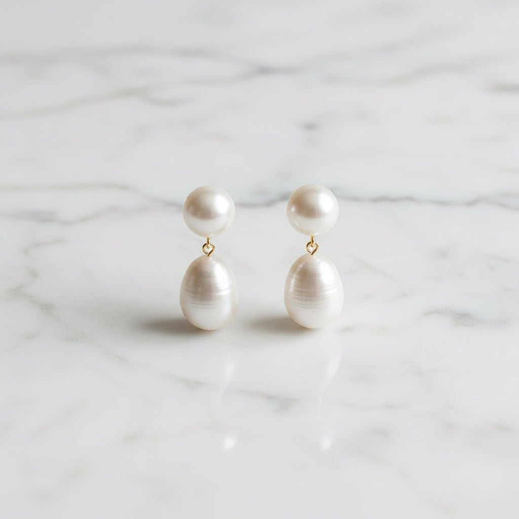 25mm Pearl drop earrings - Terciany 
