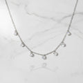 Cubic crystal drop necklace - Terciany 